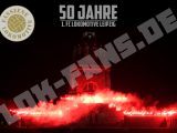 XXL Leinwand “50 Jahre 1. FC Lok” – Pyro